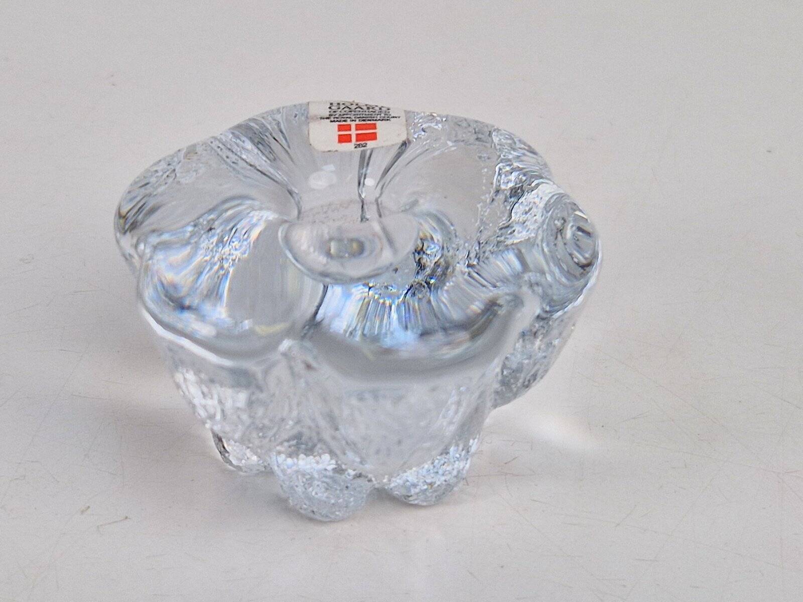 Vintage Isblomst Glass Candlestick by Sidse Werner for Holmegaard, 1970s