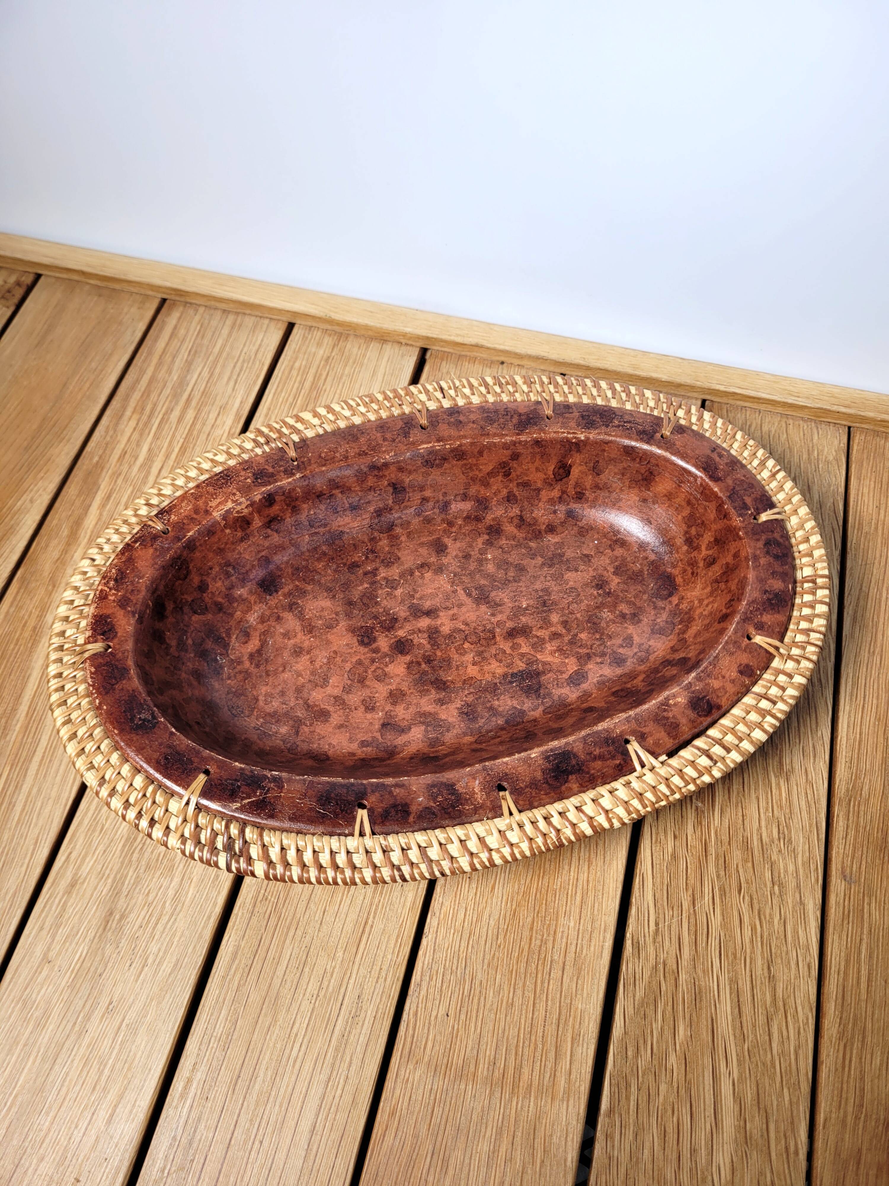 Dish or basketry basketry and ceramic