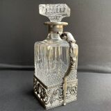 Decanter with handle frame Crystal factory A H (Western Germany)