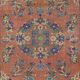 Hand-Knotted Vintage Turkish Red Area Rug. Traditional Wool Carpet for Home Decor
