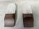 2x vintage 'frosted glass' wall lamp – Hans Popp