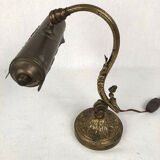 Bronze and copper articulated desk lamp circa 1900