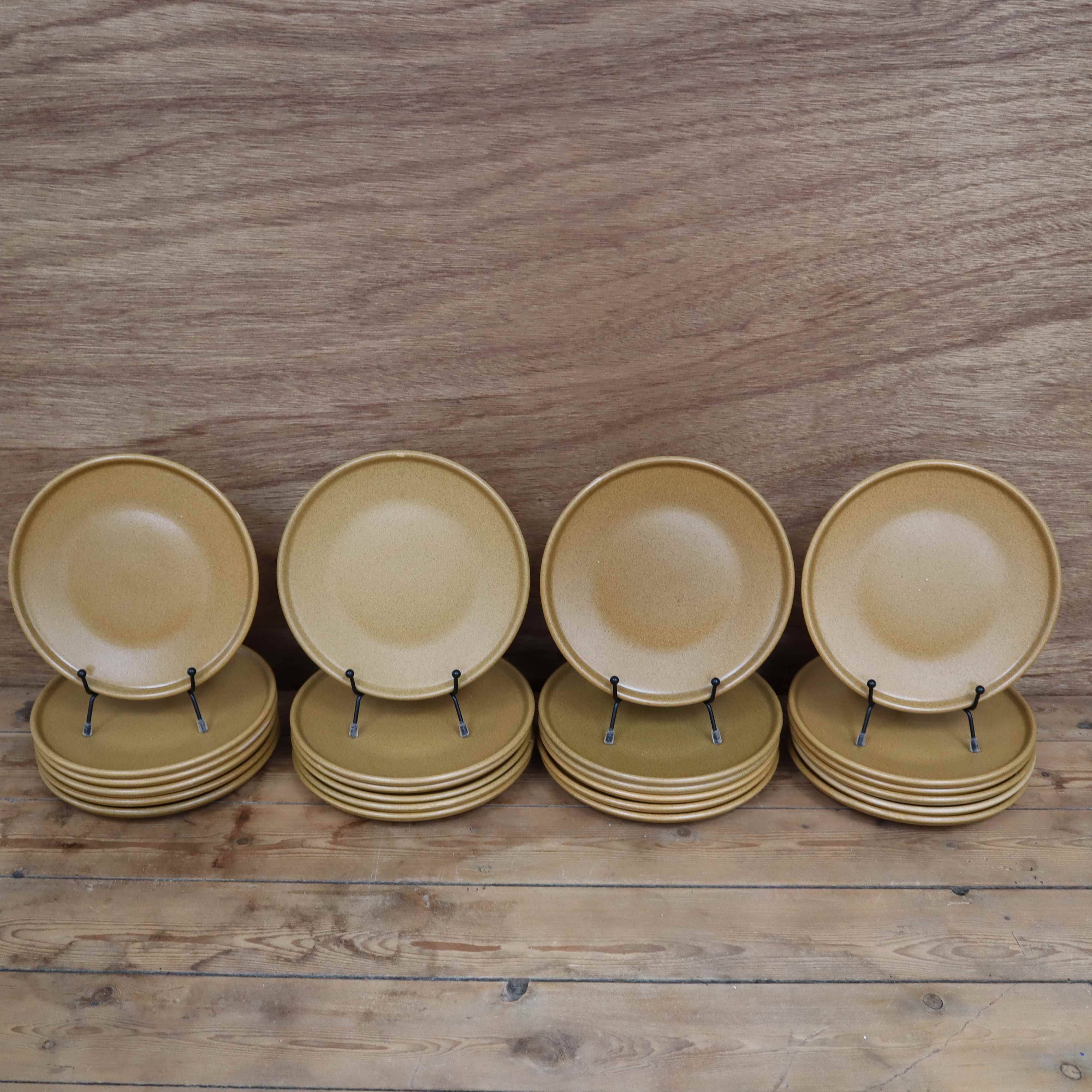 Set of 6 vintage Rigny stoneware plates