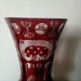 Crystal vase boheme st louis or val saint lambert decor grave