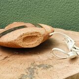 Terracotta lenticular lamp base