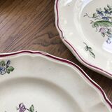 10 flower plates Sarreguemines Lyon