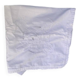 Pillowcase, white cotton cushion cover, embroidered with flowers with days, art deco