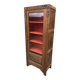 Art deco oak display cabinet with 1 glass door.