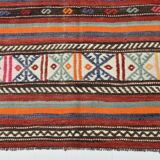 6x8 Area Kilim Rug,Turkish Wool Rug,Antique Rug,169x257 Cm
