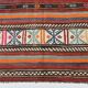 Tapis Kilim 6x8, Tapis en Laine Turc, Tapis Antique, 169x257 cm