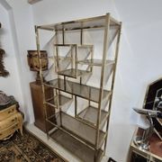 Vintage 1970s golden designer shelf