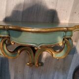 Pair Of Drop-shaped Consoles To Be Hanged, Lacquered And Gilt, Early 1900s