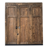 Large antique workshop cabinet made of solid wood (renovated)