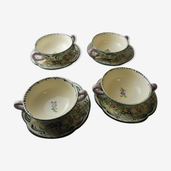 Set of soup bowls, georg Schmider Zeller décor, Dekor Favorite