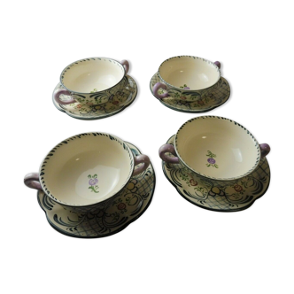 Set of soup bowls, georg Schmider Zeller décor, Dekor Favorite