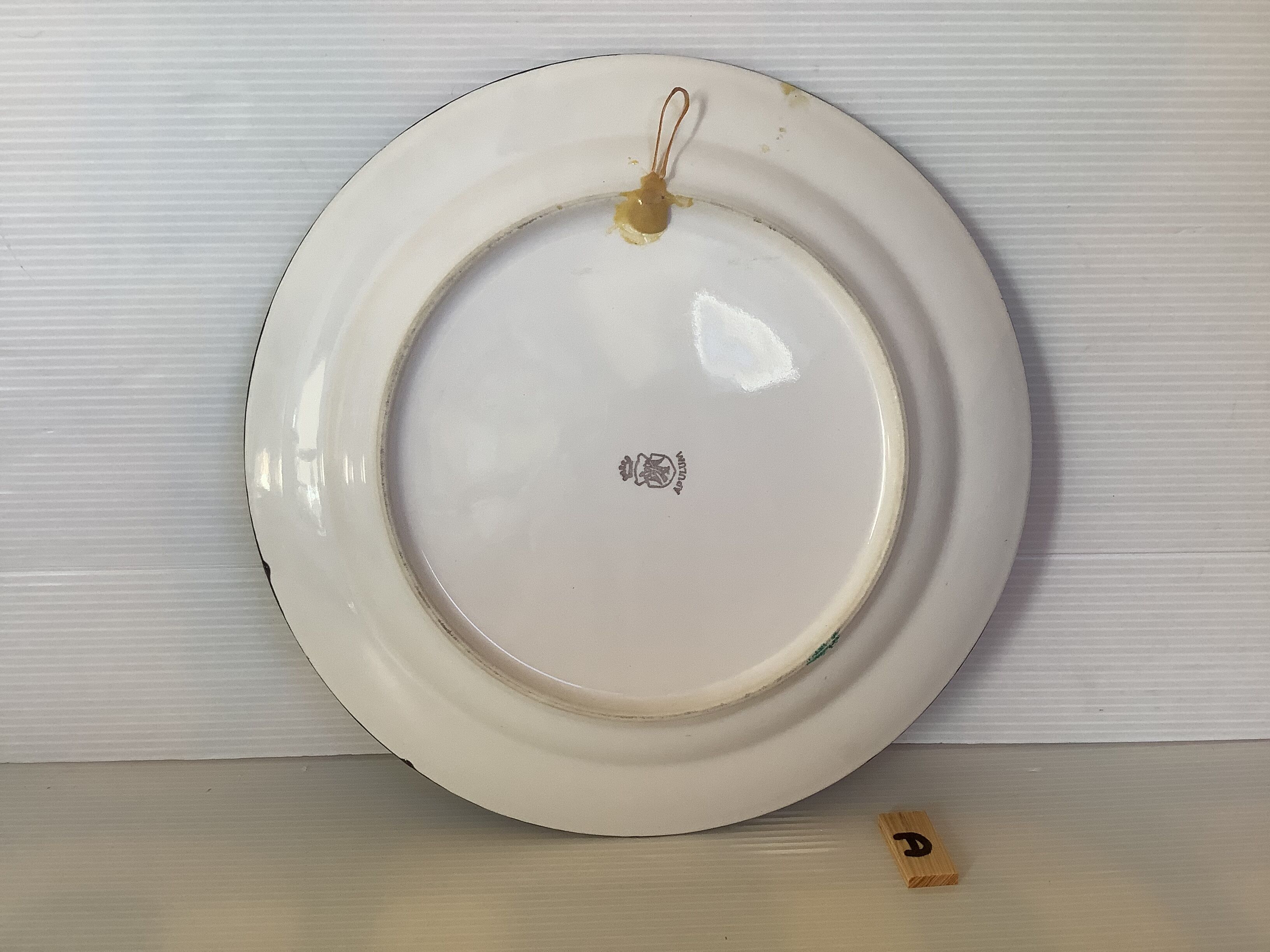 Russian plate painted in relief