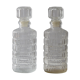 Carafes en verre ciselé
