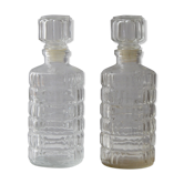 Chiseled glass carafes
