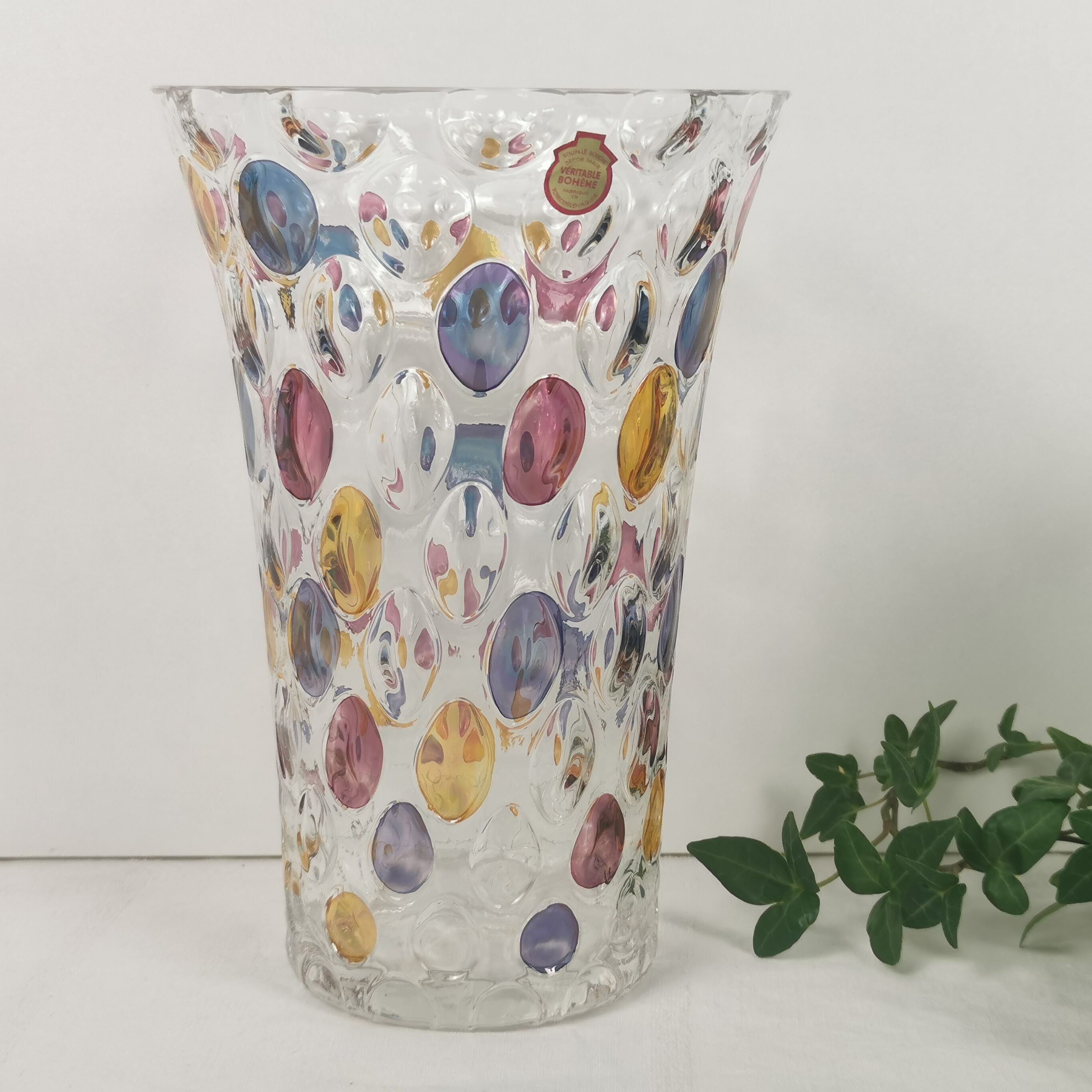 Bohemian crystal vase
