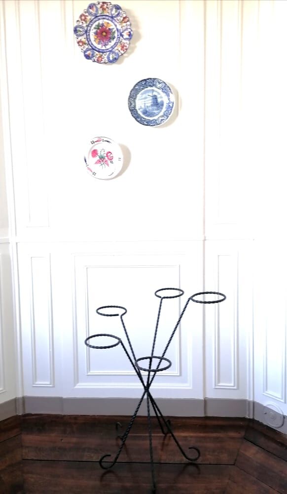 Wrought iron plant holder 1950s