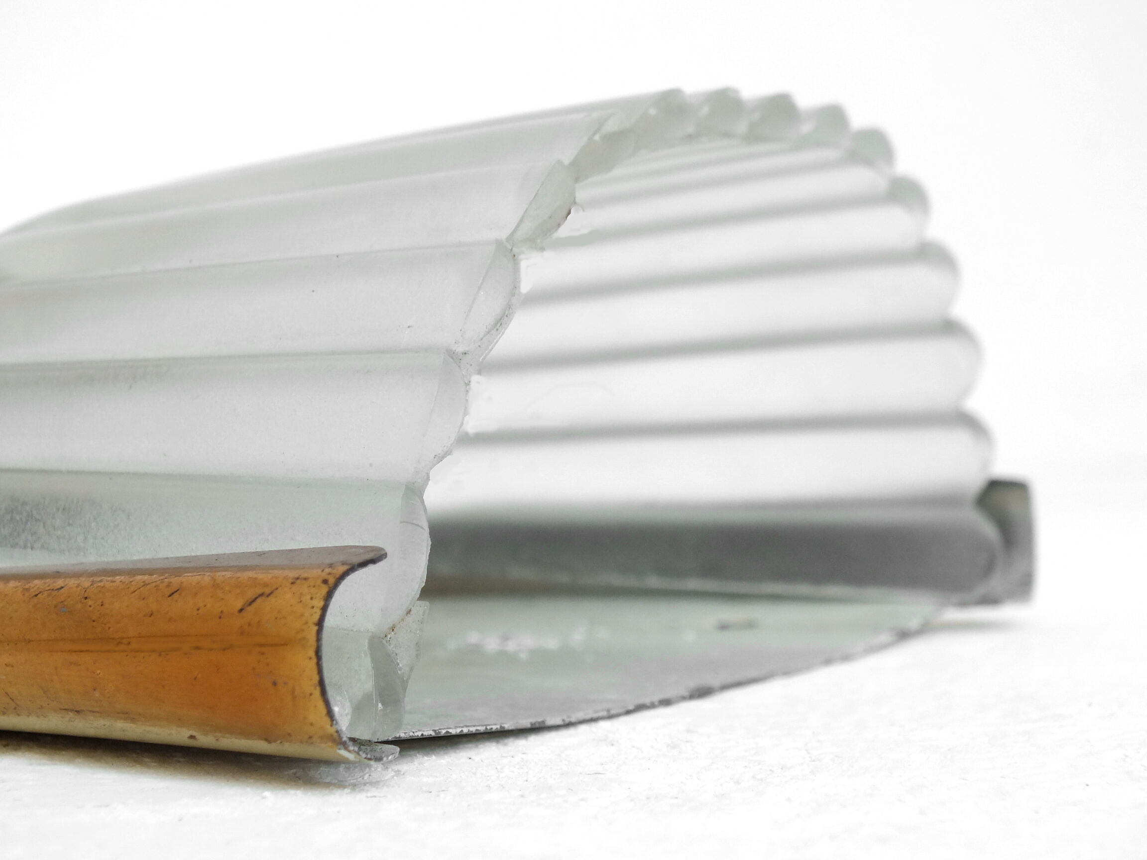 Seguso wall lamp decò years '30 design in glass and brass