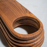 Cutting or presentation board of monoxyl teak with handle (T1)