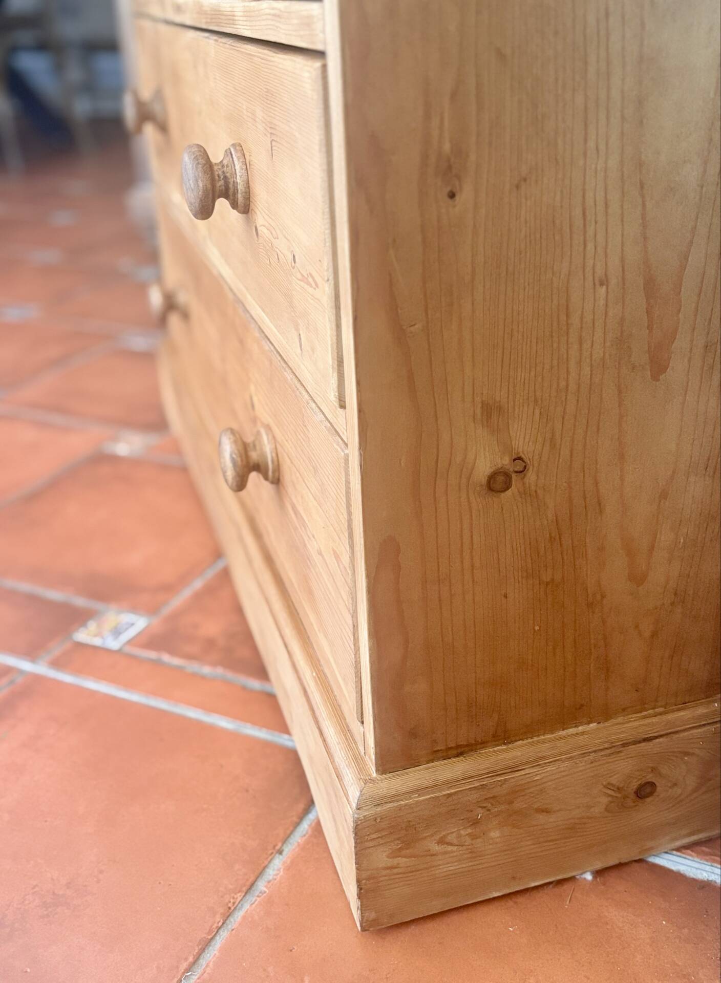 Vintage Solid Pine Commode Restored - Rustic Elegance