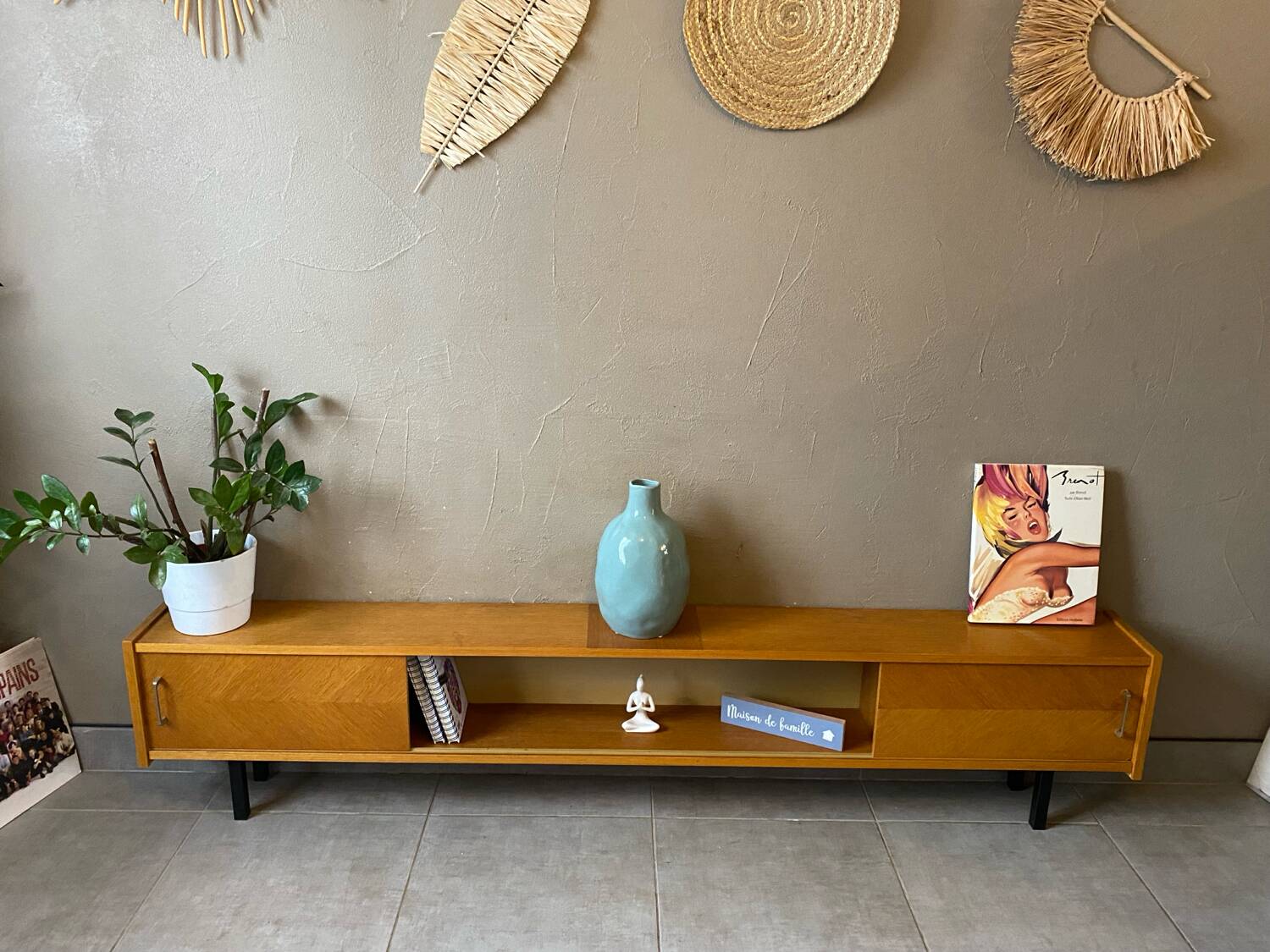 Vintage wooden sideboard (shallow)
