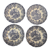 Set of 4 flat PB advertising plates
