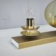 1970s Czech Space Age Double Wall Light with Amber Bubble Glass Globes