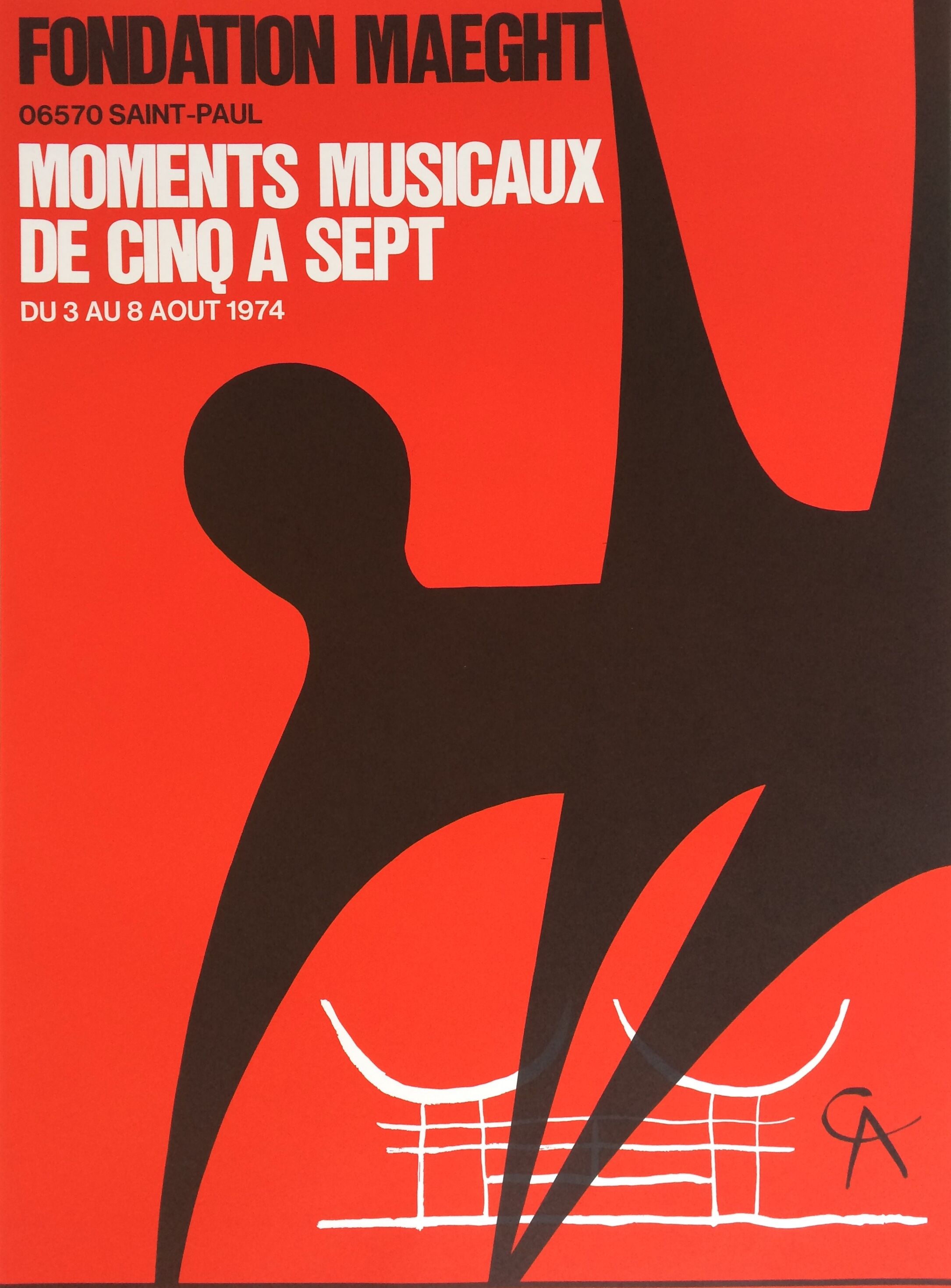Alexander Calder Maeght Foundation, 1974. Original poster in lithography