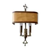 Bronze and leather sconce 1970