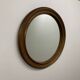 Antique round oak mirror