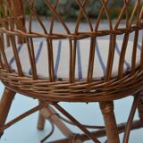 Rattan children's chair from the 60s and 70s