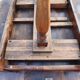 19th-century walnut drop-leaf table.