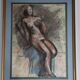 Nude study "Mademoiselle de B", signed by François Xavier Josse, 50s, 80 x 63 cm