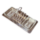 Art Deco Silver Plated Toast Rack, Matching Hammered Tray Crystal Butter Dishes