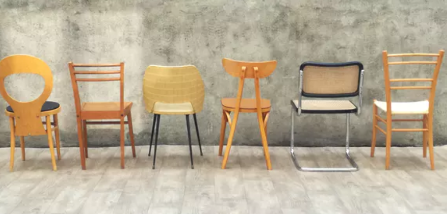 Lot de 6 chaises vintages depareillées