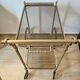 Desserte roulante vintage en laiton – Style Maison Jansen