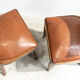 Set de six chaises cuir art déco France 1930