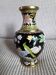 Vintage cloisonné enamel vase with floral and bird decoration