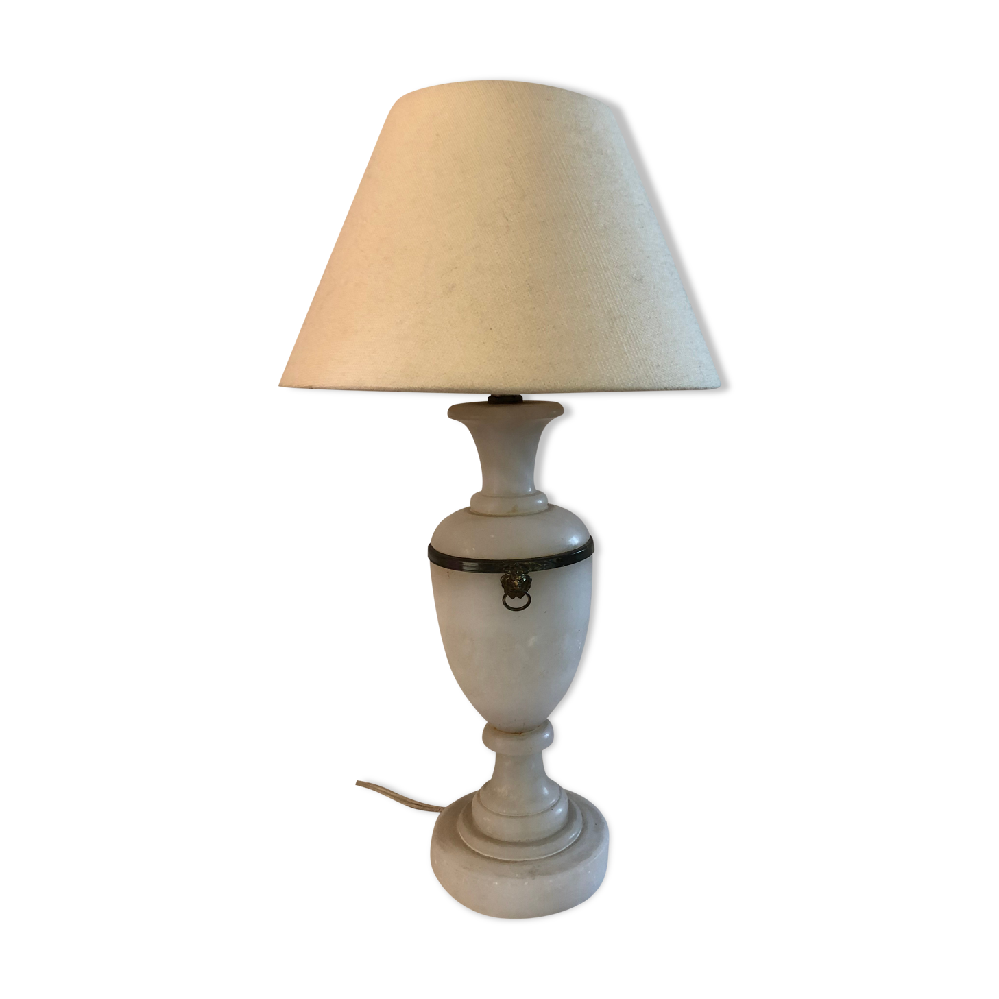 White marble lamp foot