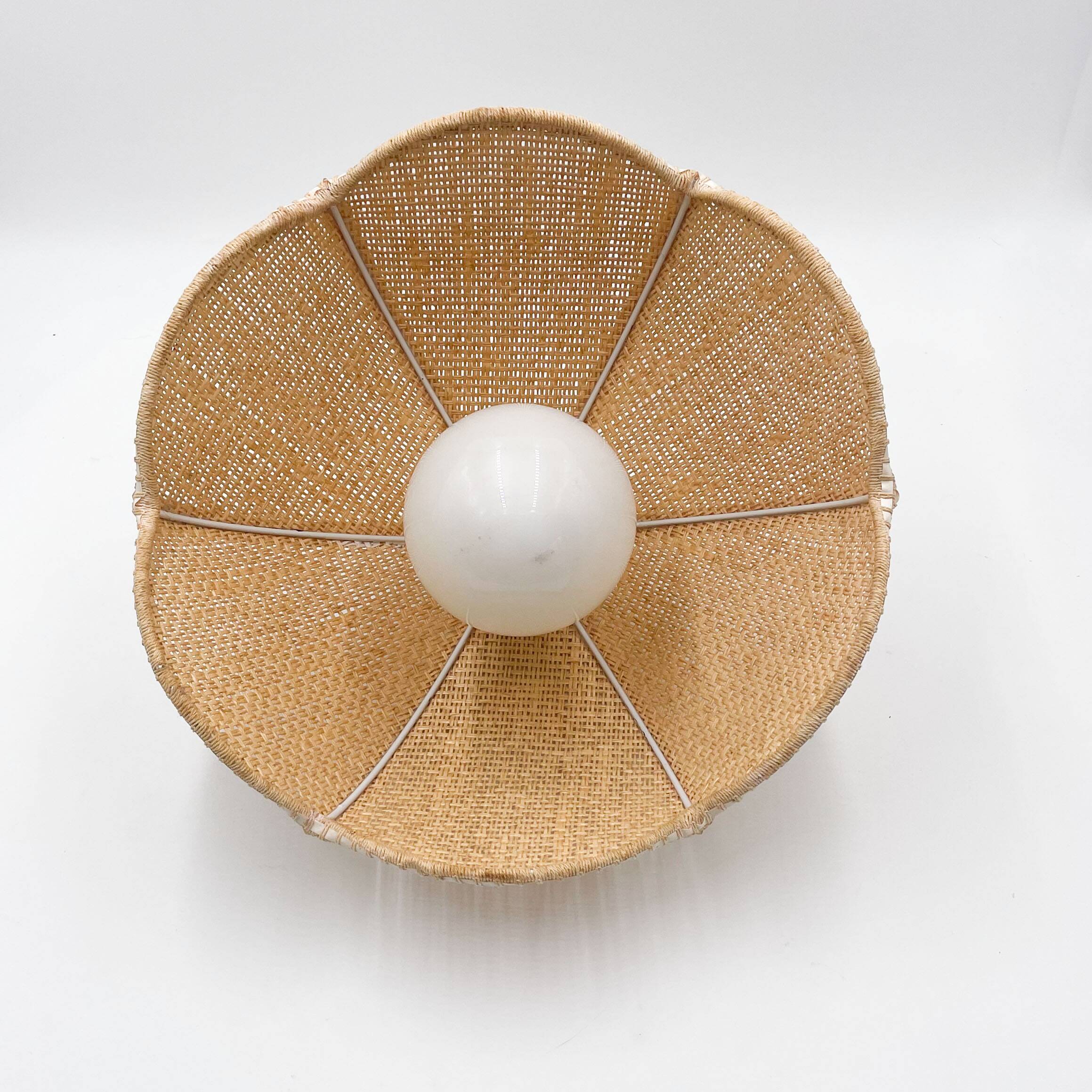 Vintage wicker flower pendant