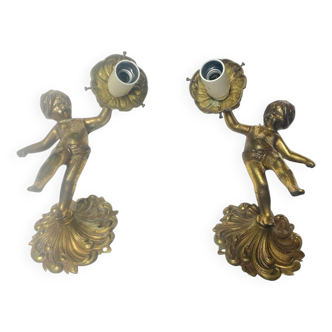 Appliques Chérubins Angelots en bronze