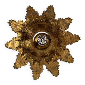 Plafonnier soleil fer