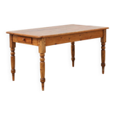 Table de ferme en pin ancien, France, fin du 19e siècle