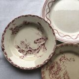 Set of 4 flat plates "Terre de Fer"