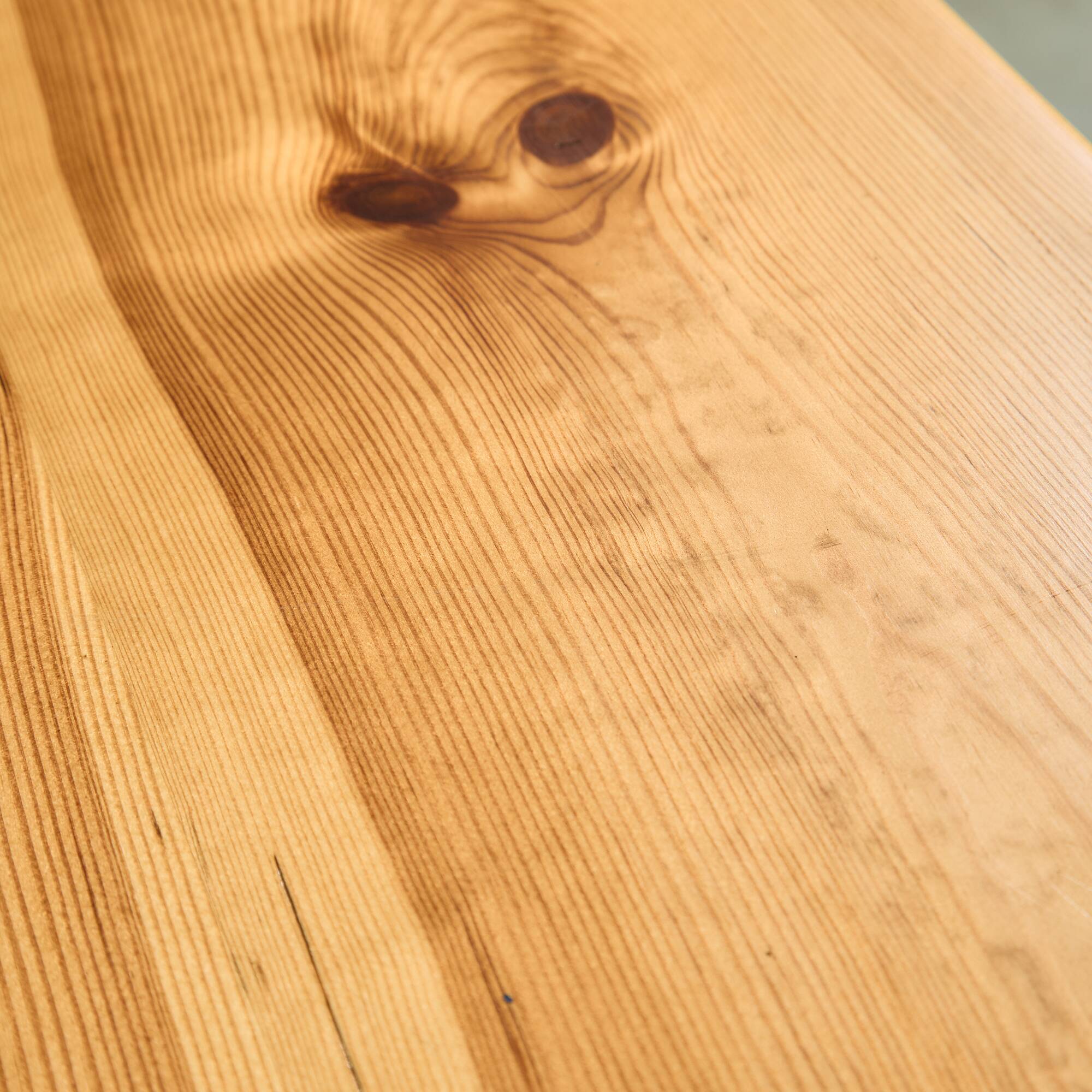 Long Canadian Pine Table with Black Legs