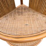 Rattan corner shelf