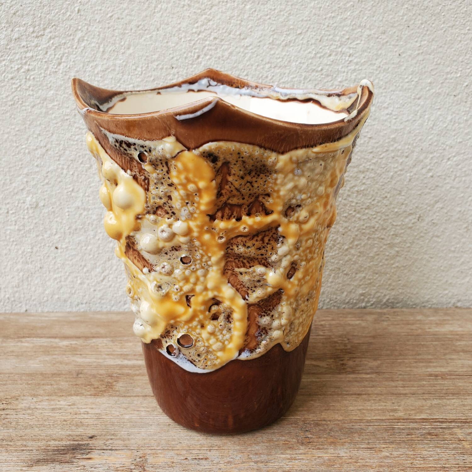 Fat Lava vintage ceramic vase